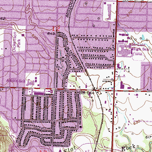Topographic Map of Timothy Baptist Church, OK