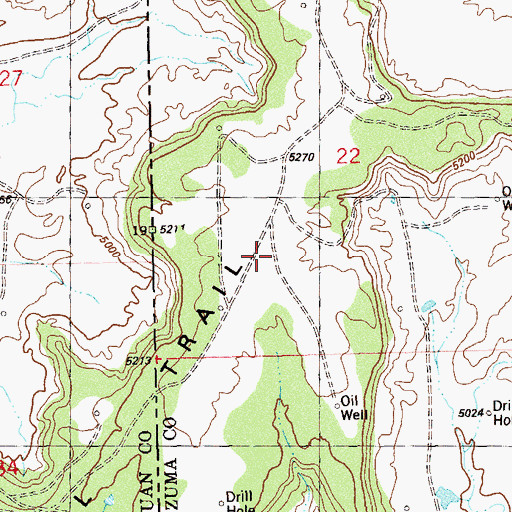 Topographic Map of Mail Trail Mesa, CO