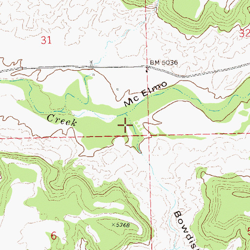 Topographic Map of Bowdish Canyon, CO