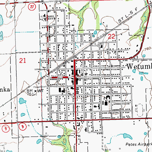 Topographic Map of Christian Church, OK
