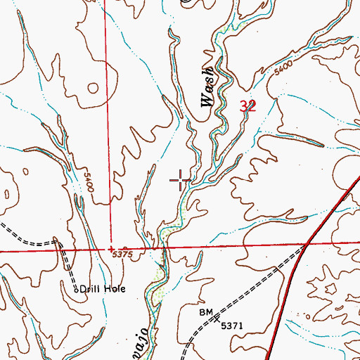 Topographic Map of Cottonwood Wash, CO