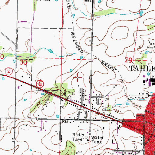 Topographic Map of Indian Capital Technology Center - Tahlequah, OK