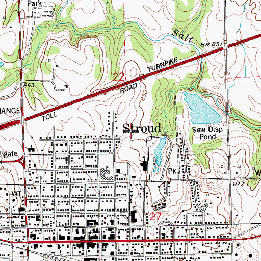 Topographic Map of Parkview Elementary School, OK