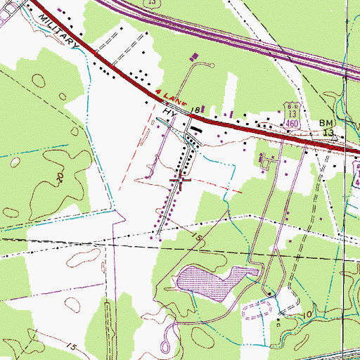 Topographic Map of Colony Manor, VA