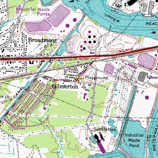 Topographic Map of First Baptist Church, VA