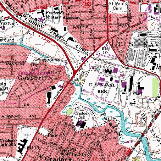 Topographic Map of Gomley Chesed Cemetery, VA