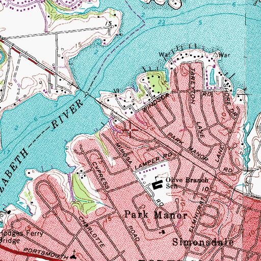 Topographic Map of Lamper Place, VA