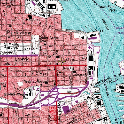 Topographic Map of Monumental United Methodist Church, VA