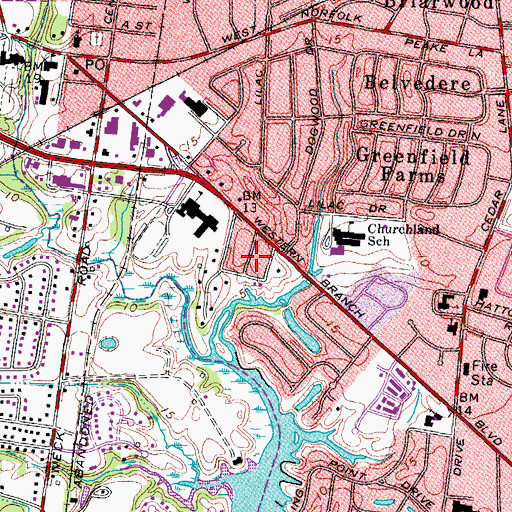 Topographic Map of Woodbine, VA