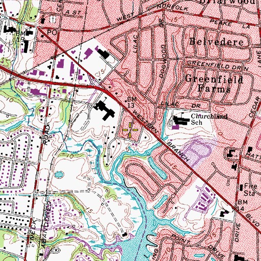 Topographic Map of Woodbine, VA