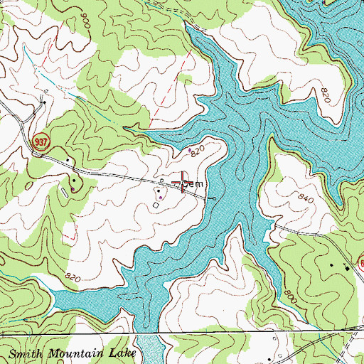 Topographic Map of Newbill Cemetery, VA