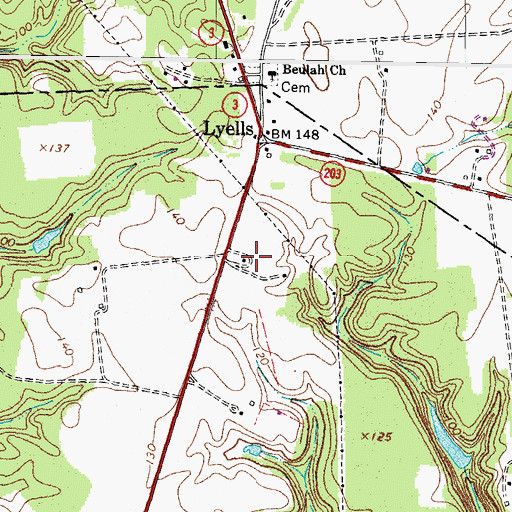 Topographic Map of Bladensfield Plantation, VA