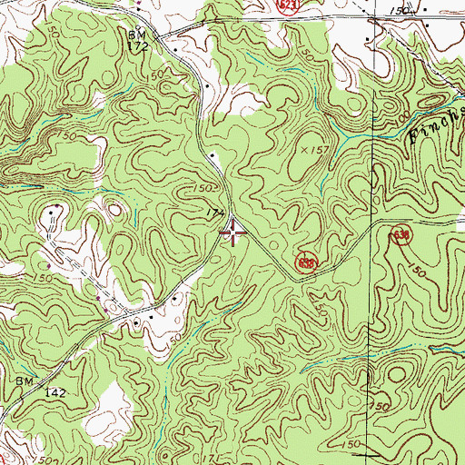 Topographic Map of China Hill, VA