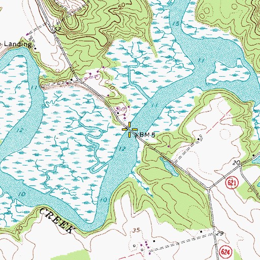 Topographic Map of Plant Patch Ferry (historical), VA