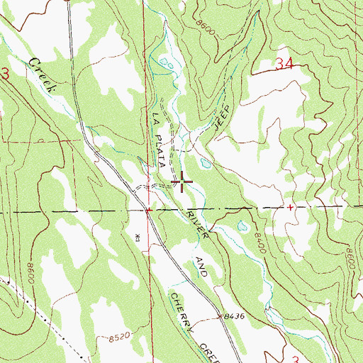 Topographic Map of Parrott Creek, CO