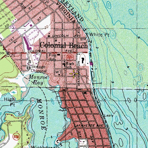 Topographic Map of Saint Marys Episcopal Church, VA
