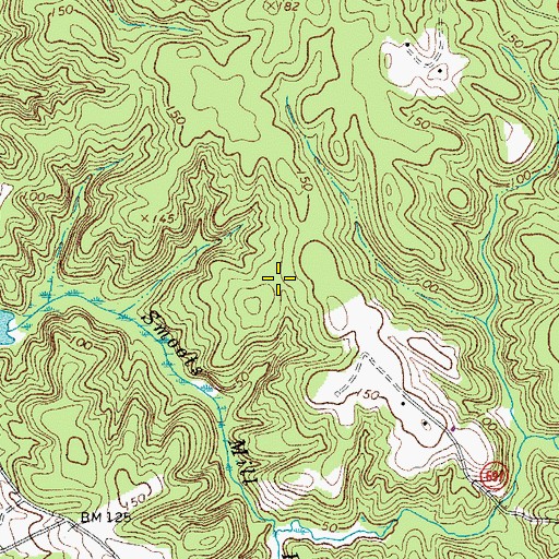 Topographic Map of Smoots Mill (historical), VA