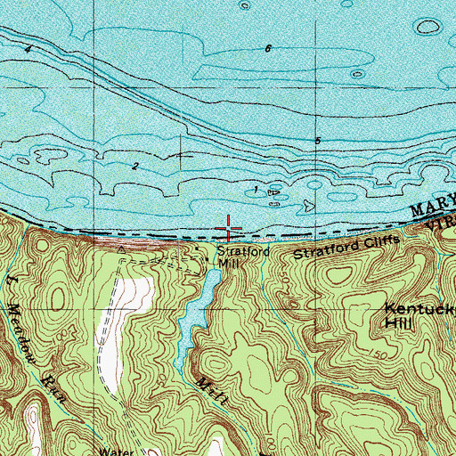 Topographic Map of Stratford Landing, VA