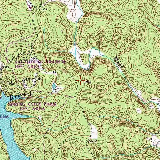 Topographic Map of Adkins-Stone Cemetery, VA