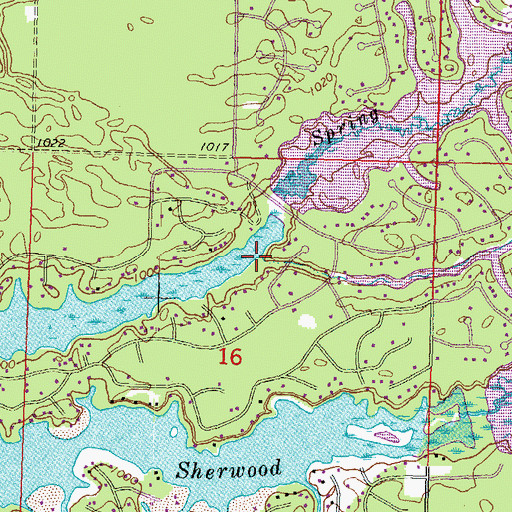 Topographic Map of 70 Reservoir, WI