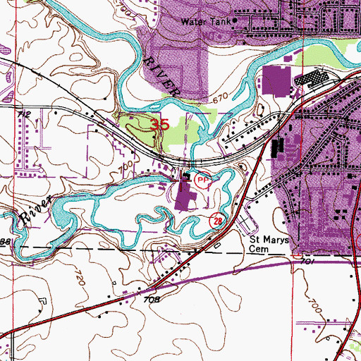 Topographic Map of 85 Reservoir, WI