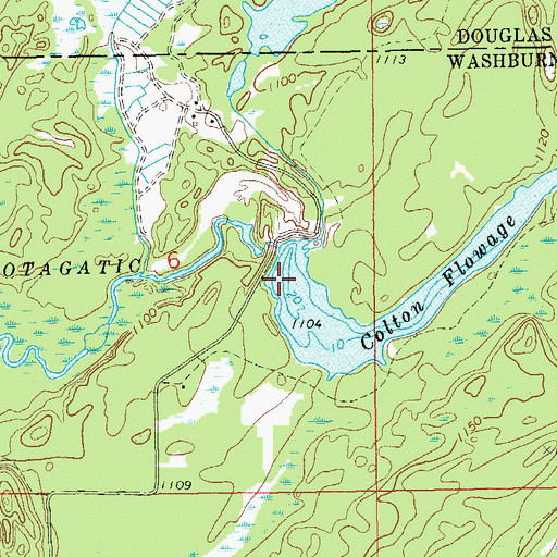 Topographic Map of Colton 2WP641 Dam, WI