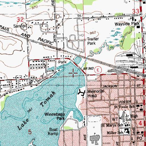 Topographic Map of Lake Tomah 26, WI