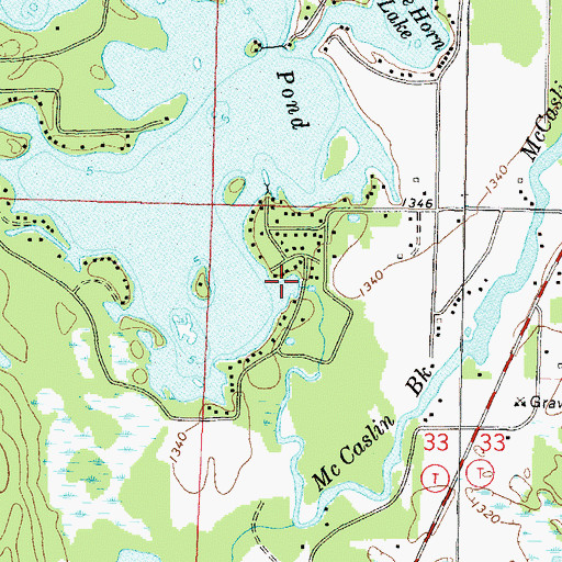 Topographic Map of Reservoir Pond 22.0, WI