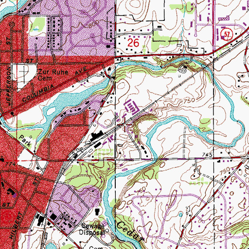 Topographic Map of 120 Reservoir, WI