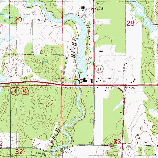 Topographic Map of Ridler Dam, WI