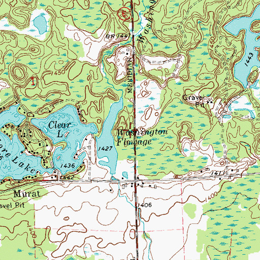 Topographic Map of Clear Lake Dam, WI