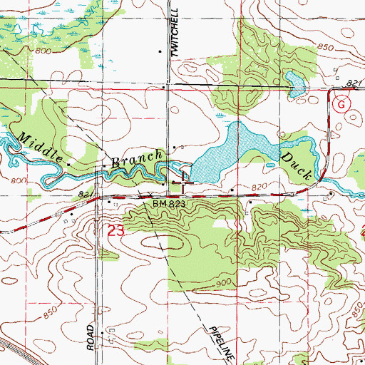 Topographic Map of Figor Dam, WI