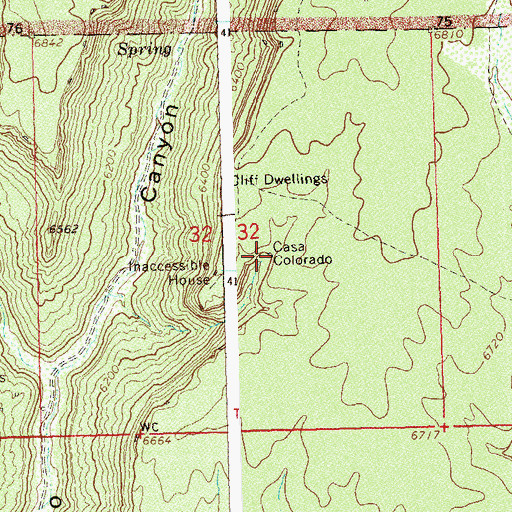 Topographic Map of Casa Colorado, CO