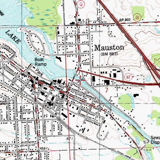 Topographic Map of Mauston 1856C176 Dam, WI