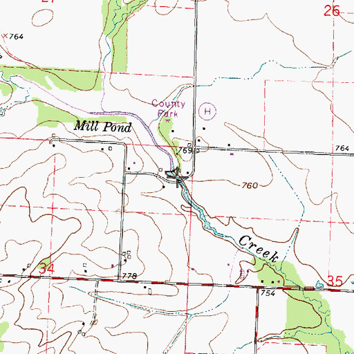 Topographic Map of Beckman Dam, WI