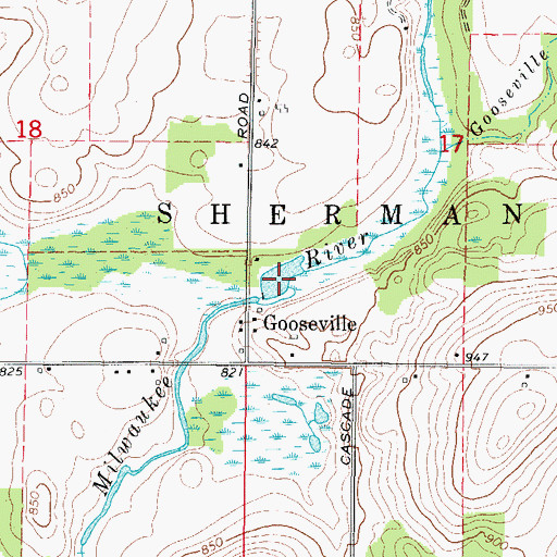 Topographic Map of Gooseville Millpond 40, WI
