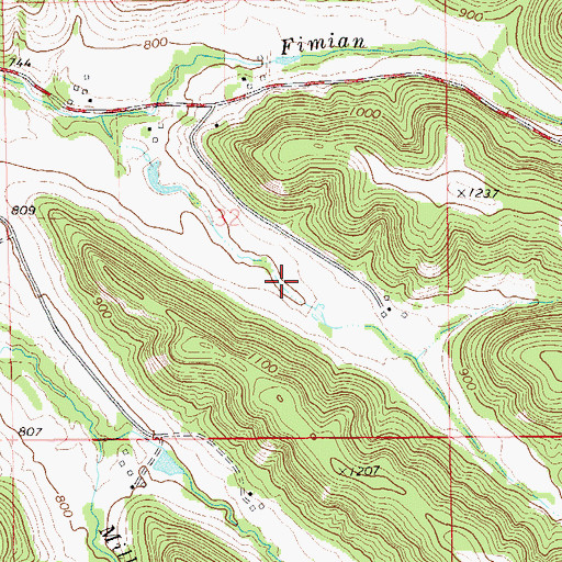 Topographic Map of 1.3 Reservoir, WI