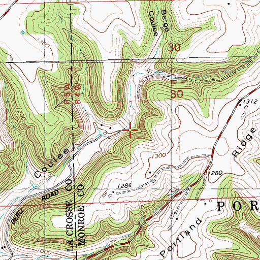 Topographic Map of Coon Creek 53 D6025 Dam, WI