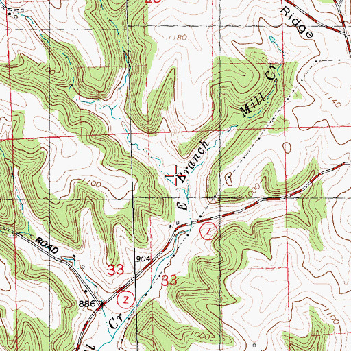 Topographic Map of Mill Creek 13b D-31.11 Dam, WI