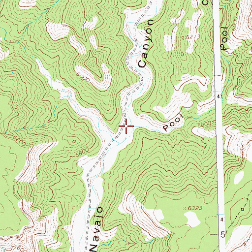 Topographic Map of Pool Canyon, CO