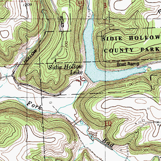 Topographic Map of Bad Axe 33 D 2592.1 Dam, WI