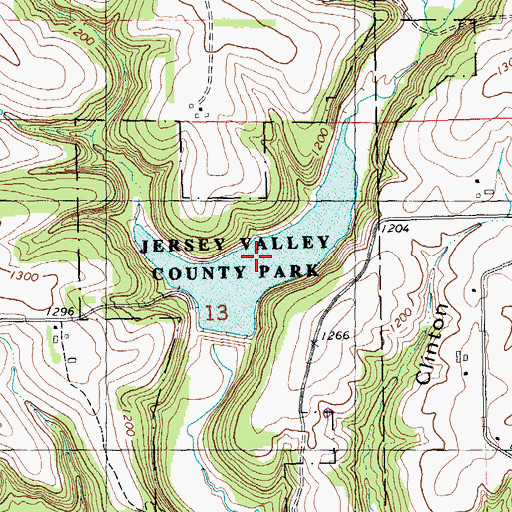 Topographic Map of Jersey Valley Lake 8, WI