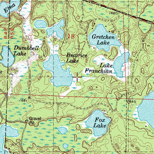 Topographic Map of McFadyen Dam, WI