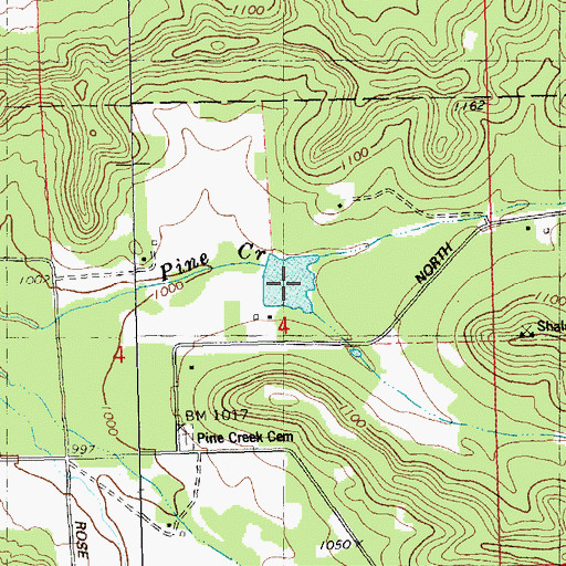 Topographic Map of 1.18 Reservoir, WI