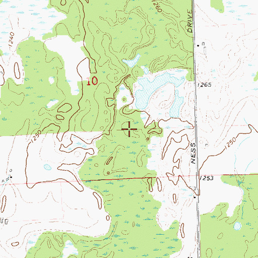 Topographic Map of 1 Reservoir, WI