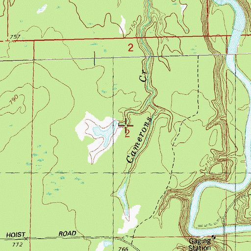 Topographic Map of Elm Hoist Wildlife Pond 0.5, WI