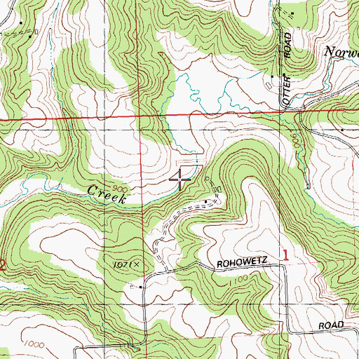 Topographic Map of Otter Creek 12 3WR1178 Dam, WI
