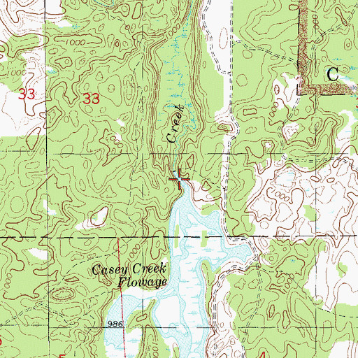 Topographic Map of Conroy Ford 3WR374 Dam, WI