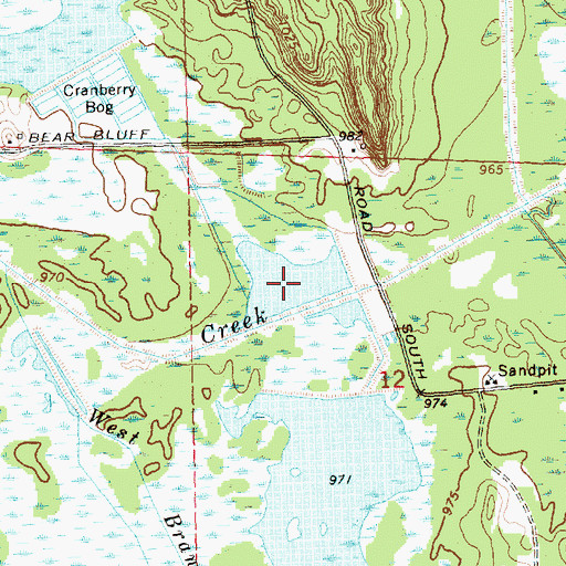 Topographic Map of 16 Reservoir, WI