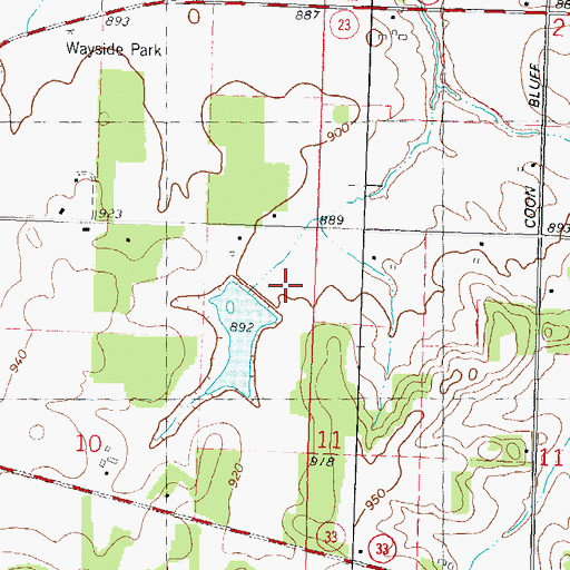 Topographic Map of Huey Duck Lake H 639 Dam, WI